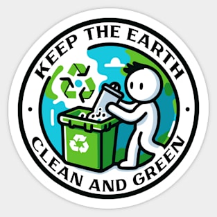 Active Recycling for a Healthy Earth: Grow Green Sticker